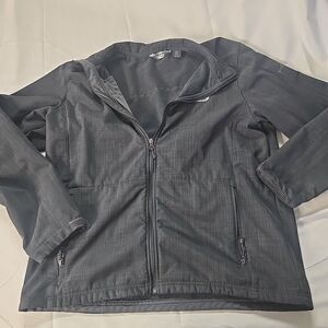 Eddie Bauer Shaded Crosshatch Soft Shell Jacket Mens XL Gray Gorpcore Essentials